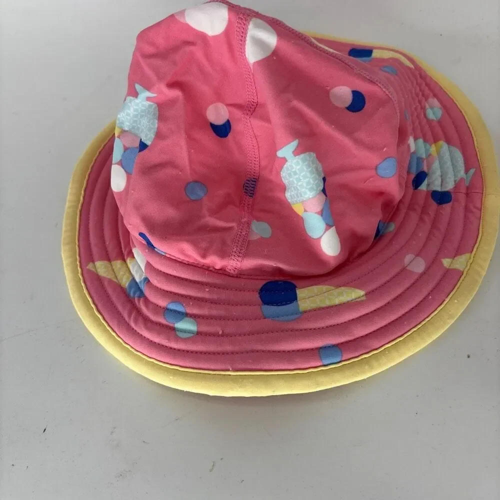 Hanna andersson geometric ice cream cones pink baby sun hat